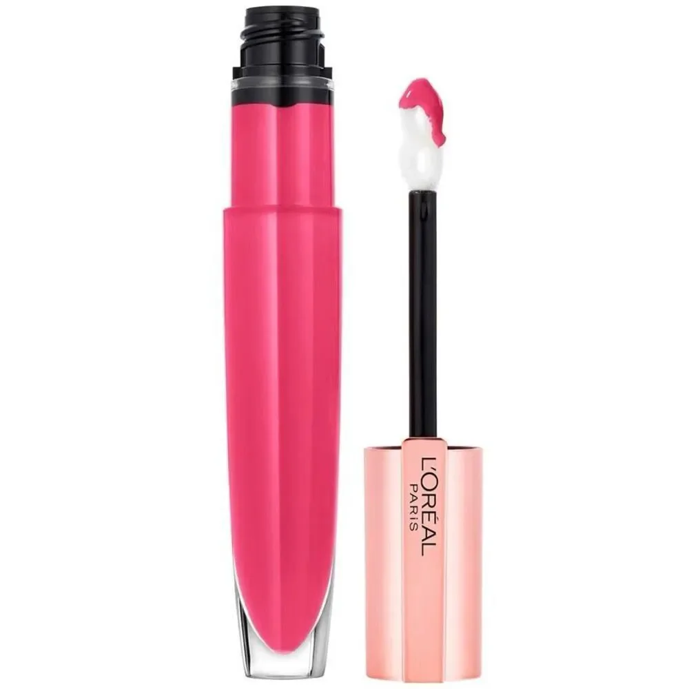 NWT L'Oreal Paris 80 Sublime Magenta Pink Glow Paradise Hydrating Lip Balm Gloss